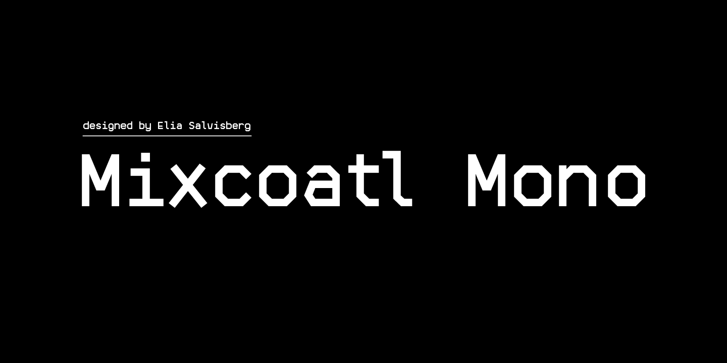 Przykład czcionki Mixcoatl Mono